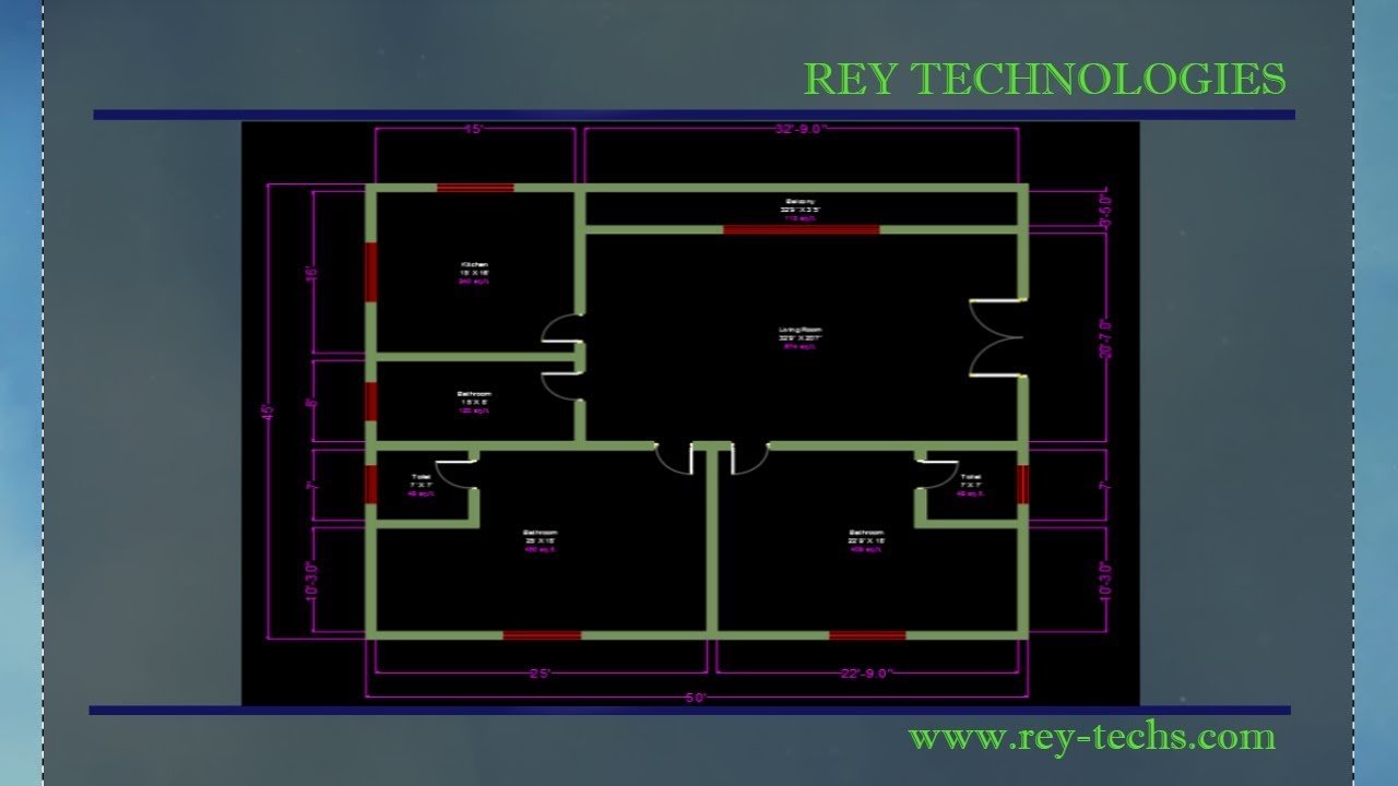 Create Simple Floor Plan in 5 Minutes inside AutoCAD (Example 2) - YouTube