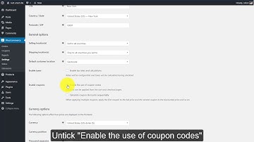 Disable the use of coupon codes WooCommerce