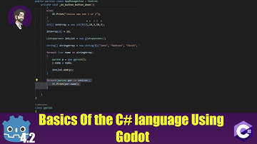 Basics of the C# Language Using Godot 4.2