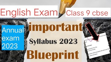 class 9 english syllabus for annual exam 2023 / english blueprint/ english paper exam syllabus cbse