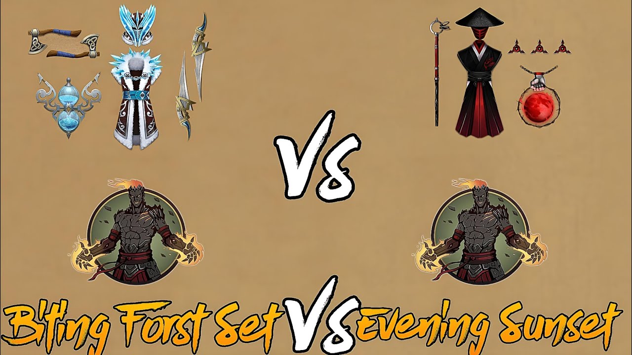 Biting Forst Set🥵 Vs Evening Sunset🥶 #shadow #shadowfight2 #ninjagaming ...