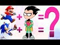 Teen titans go transforms into sonic super mario raven surprise egg and toy collector setc