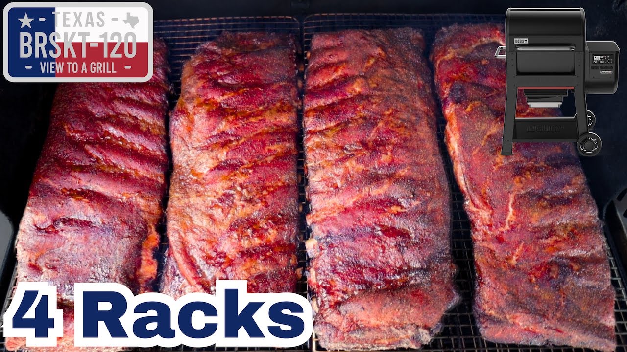 Diy Weber Rib Rack 4 Racks of St Louis Ribs - Weber Searwood 600 - YouTube