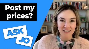 Should I put my prices on my website? - Ask Jo