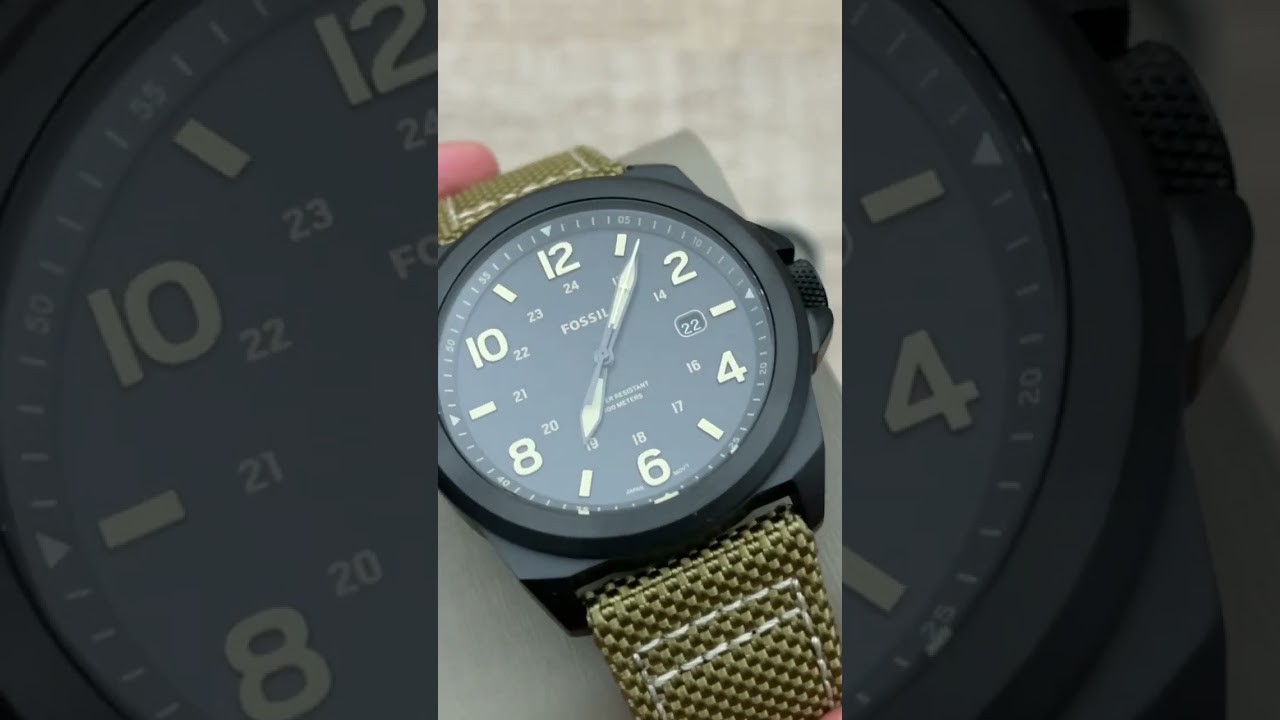 Fossil Bronson Taupe Nylon Watch FS5917 #shorts - YouTube