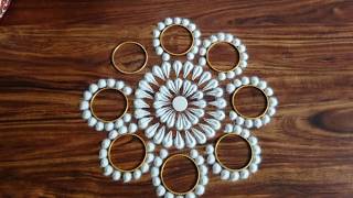 Rangoli Designs With Bangles || Easy Rangoli Designs || Simple Rangoli Designs