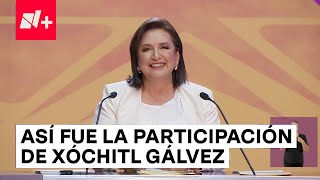 Así fue la participación de Xóchitl Gálvez en el primer debate presidencial - N+
