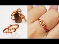 Unisex ring inspired by Square knot (Sailor knot) - How to make handmade wire jewelry 465