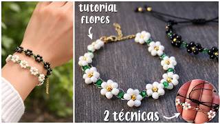 PULSERA de FLORES fácil ❀ Tutorial paso a paso