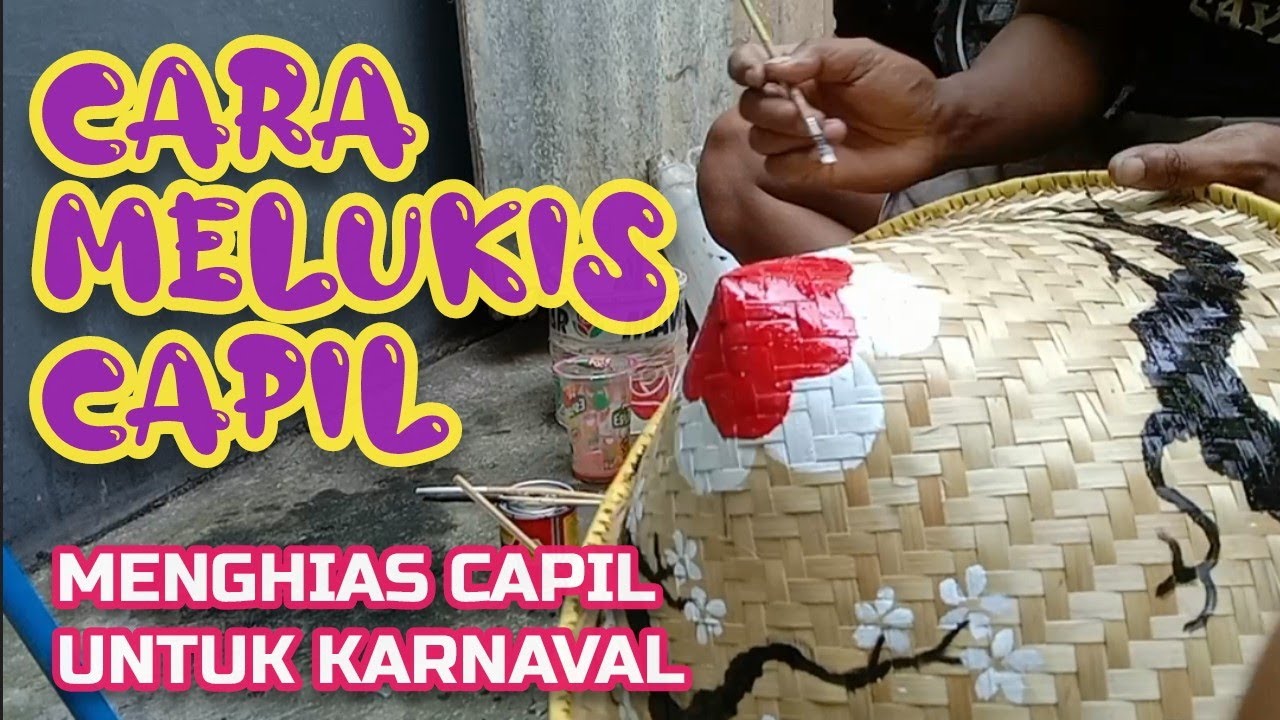cara membuat lukisan di capil untuk karnaval - YouTube