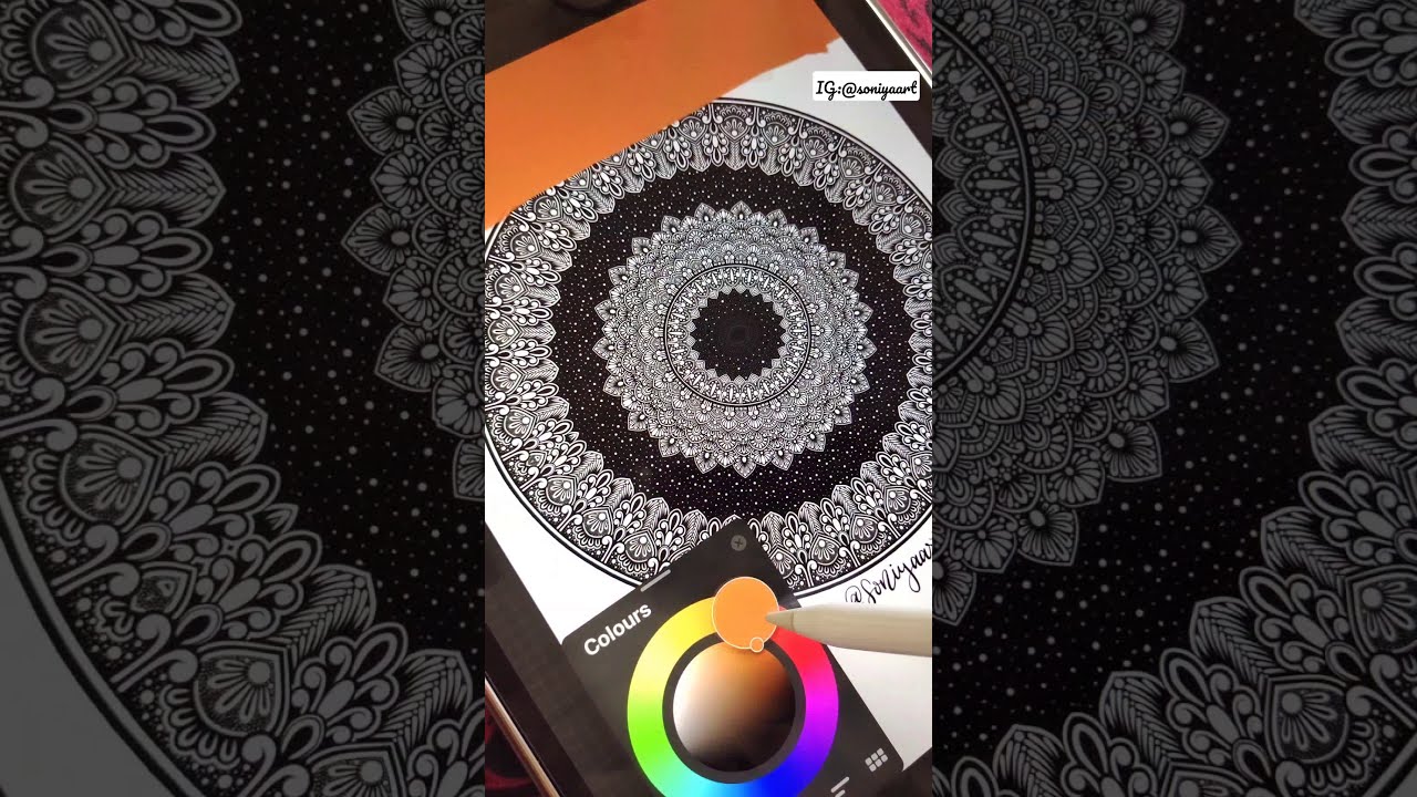 Mandala Coloring Video | Soniya Art | iPad Art | Satisfying Video | 