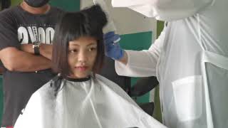 Young girl punishment army hair cut NEW FULL VIDEO ✂️