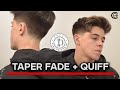 👀 Cómo peino Flequillo con remolinos 🌀 TAPER FADE 💇🏻‍♂️ Quiff Hairstyle