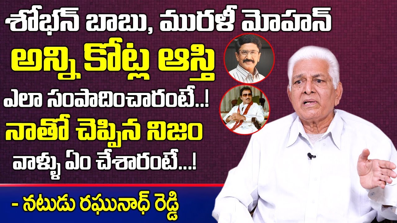 Actor Raghunath Reddy About Sobhan Babu and Murali Mohan Properties ...