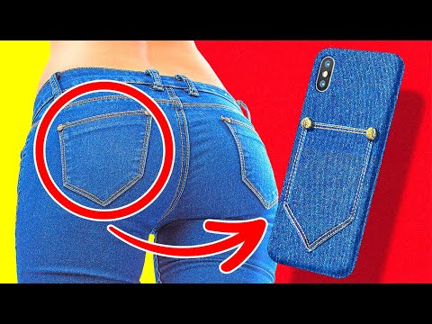 Как сделать чехол для телефона из джинсов своими руками