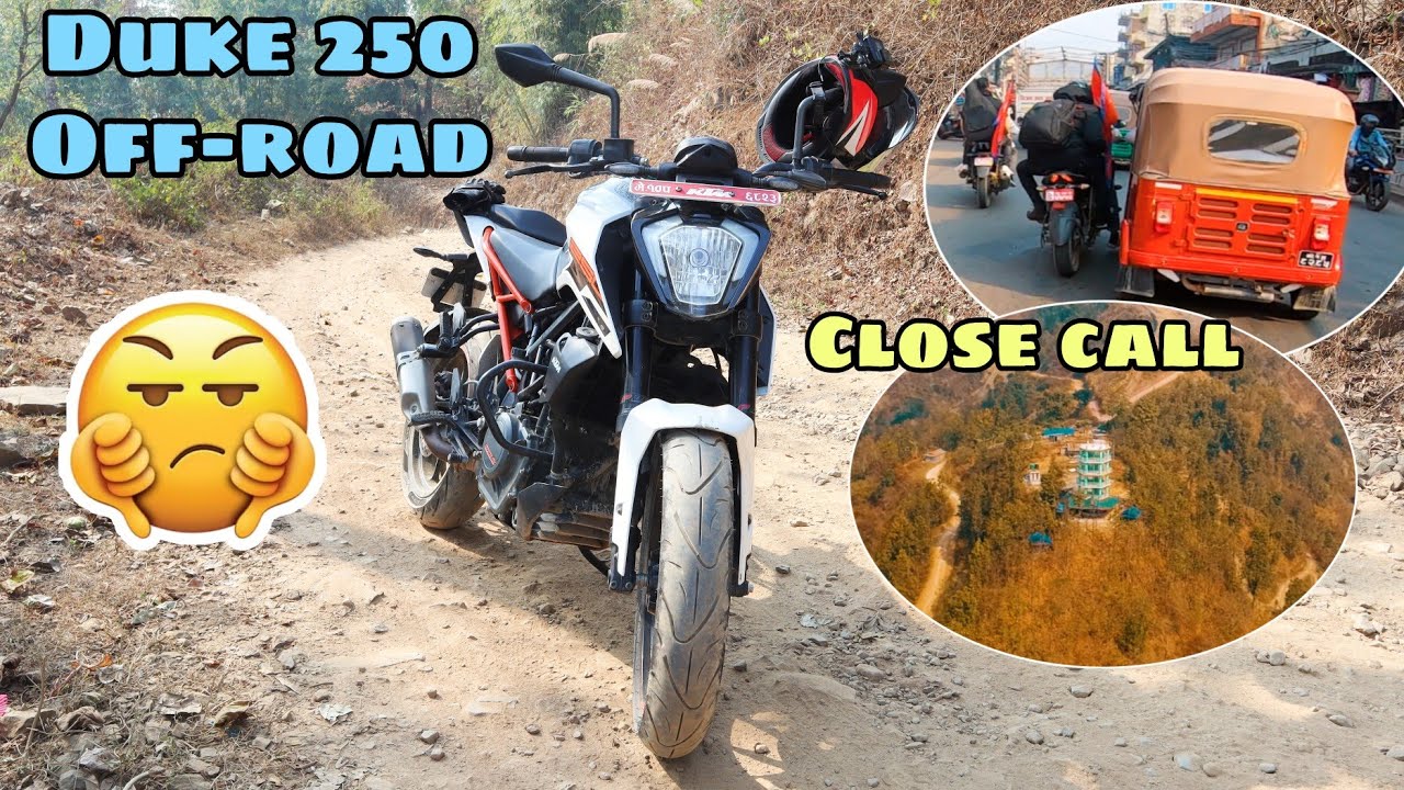 Duke 250 Off-road - impression || very bad 👎 || close call bike vs auto 😱 || Chinde View Tower