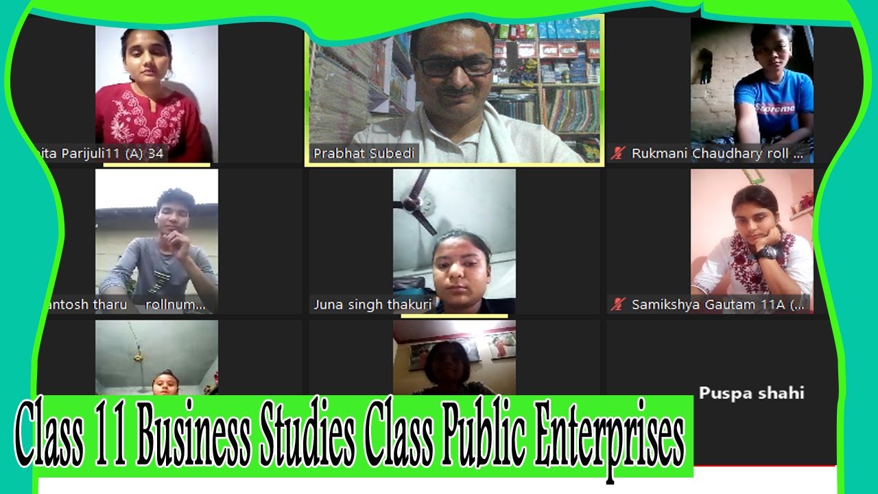Public Enterprises Class 11 Business Studies Online Class Prabhat ...