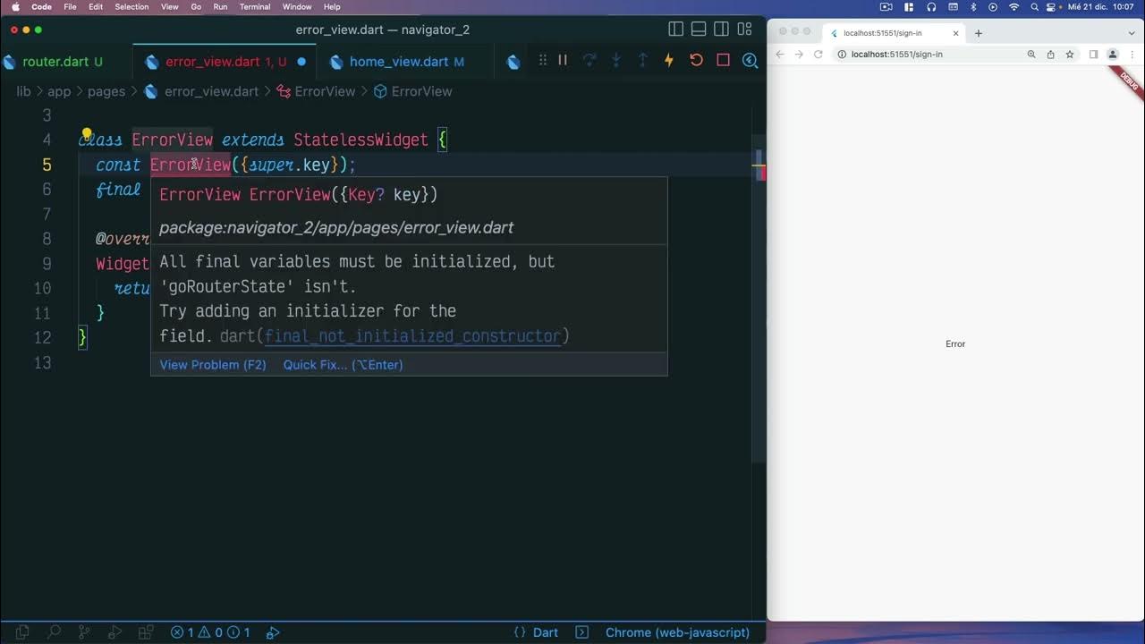 Flutter navigator 2 0 09 go router parte 3 youtube