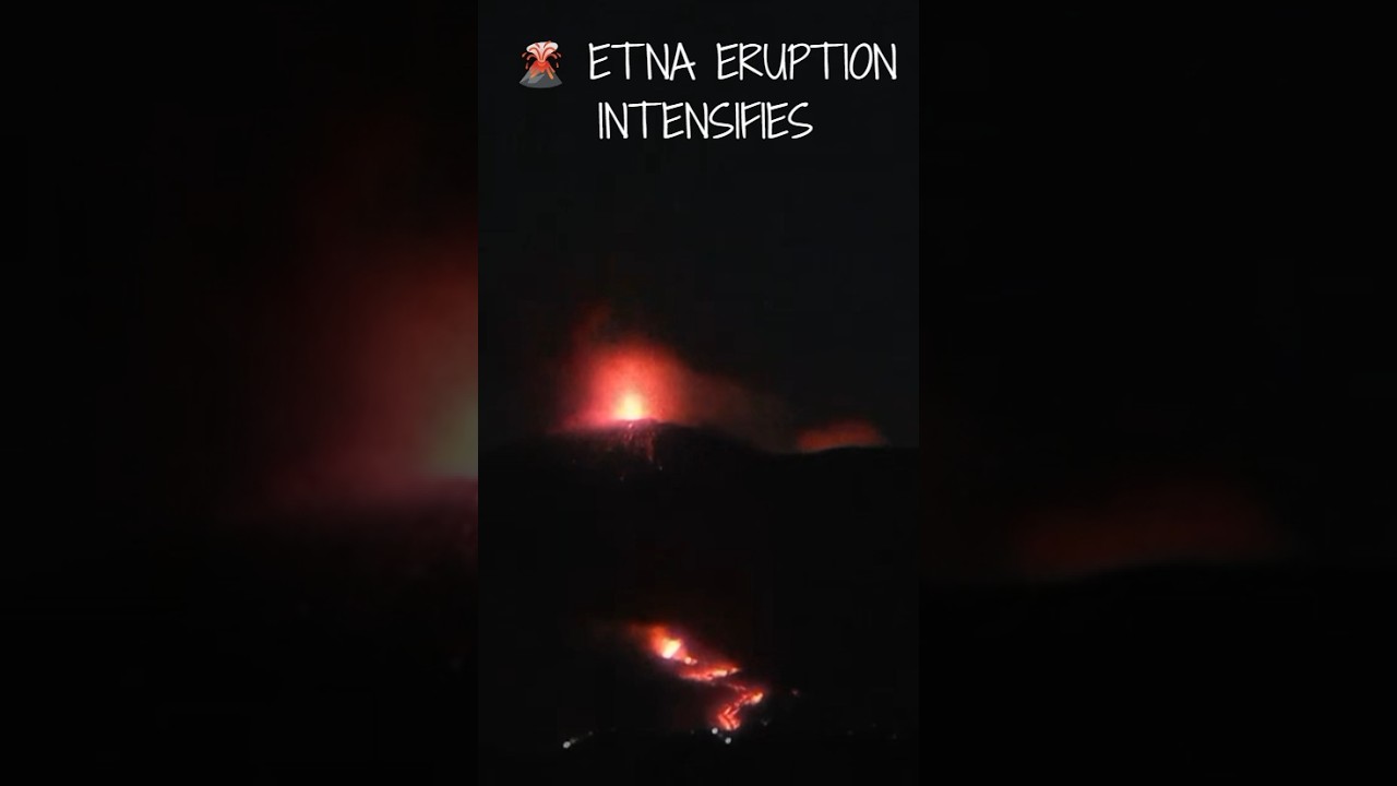 🌋 Etna Erupts: Lava Reaches 1,370m as Voragine Explodes #Shorts