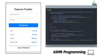 ASMR Programming: Build a Simple Expense Tracker | Easy Tutorial & Source Code
