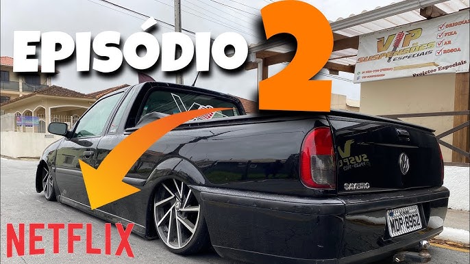 SAVEIRO G4 COM SOM! Rebaixada, aro 18 e na cor do momento 😱 