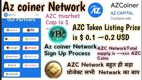 Azcoiner network withdrawal sign up process AZC Mining Network KYC update Azcoin crypto.com #airdrop