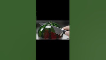 Crystal Watermelon Cutting ✨ | Hyper-Realistic Glass Fruit ASMR #asmr #cinematic #glassart #macro