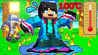 100℃で暑すぎて溶けるマインクラフトがやばすぎた【 マイクラ / マインクラフト 】