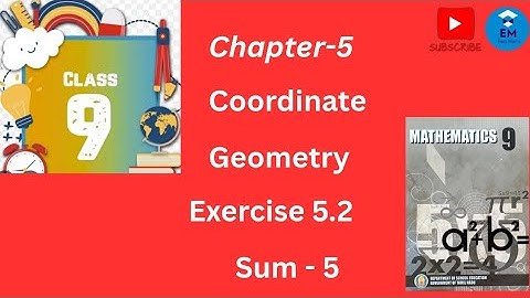 9th Maths -Chapter 5 - Coordinate Geometry - Exercise 5.2 - Sum -5