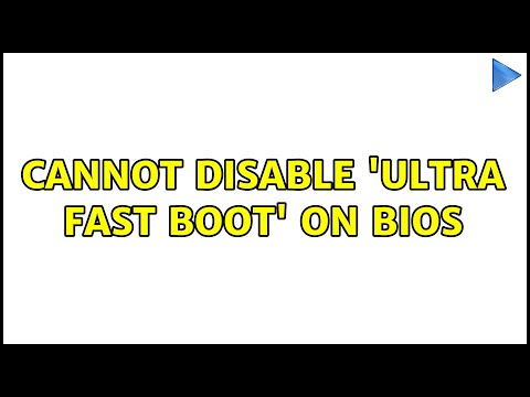 Невозможно отключить «Сверхбыструю загрузку» в BIOS (3 решения!!)