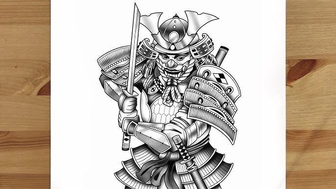 ancient samurai drawing