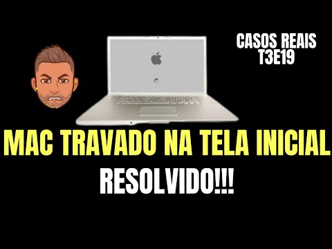 COMO ARRUMAR MACBOOK TRAVADO NA TELA DA MAÇÃ, TRAVADO NA TELA INICIAL, NÃO INICIANDO MACOSX. T3E19