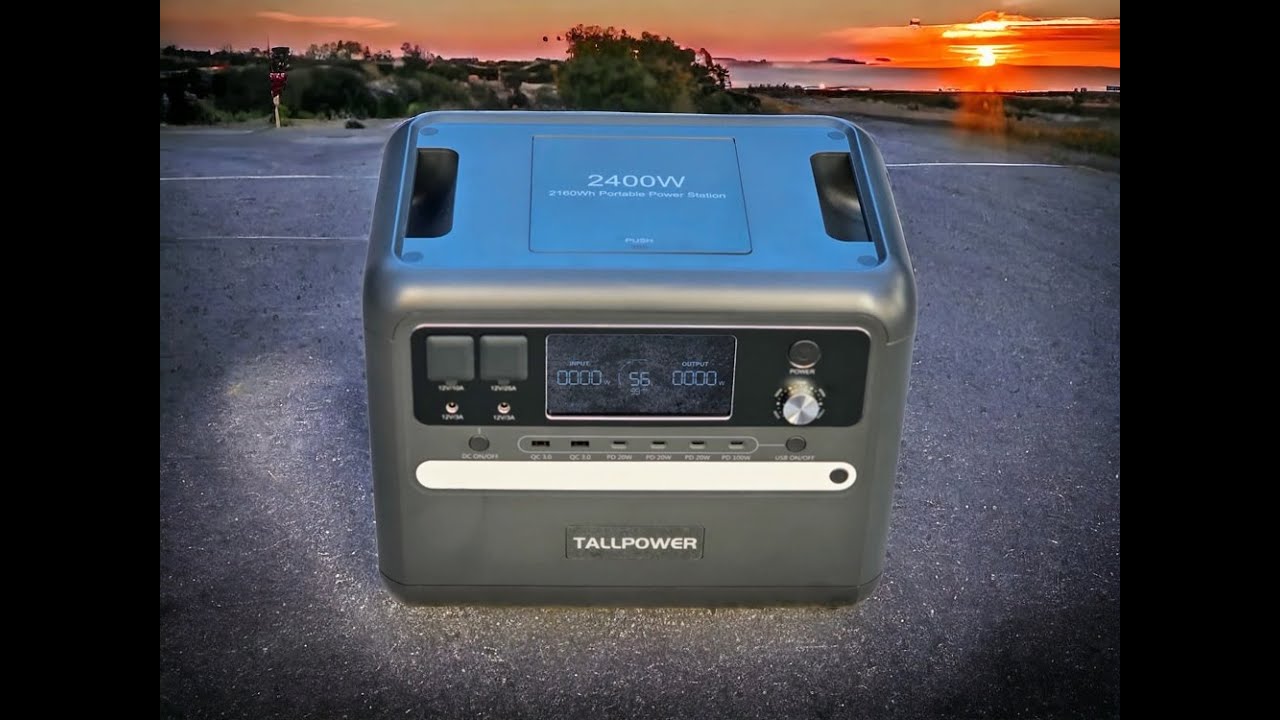 Tallpower V2400 hordozható töltőállomás - 2160 Wh-s power station bemutató
