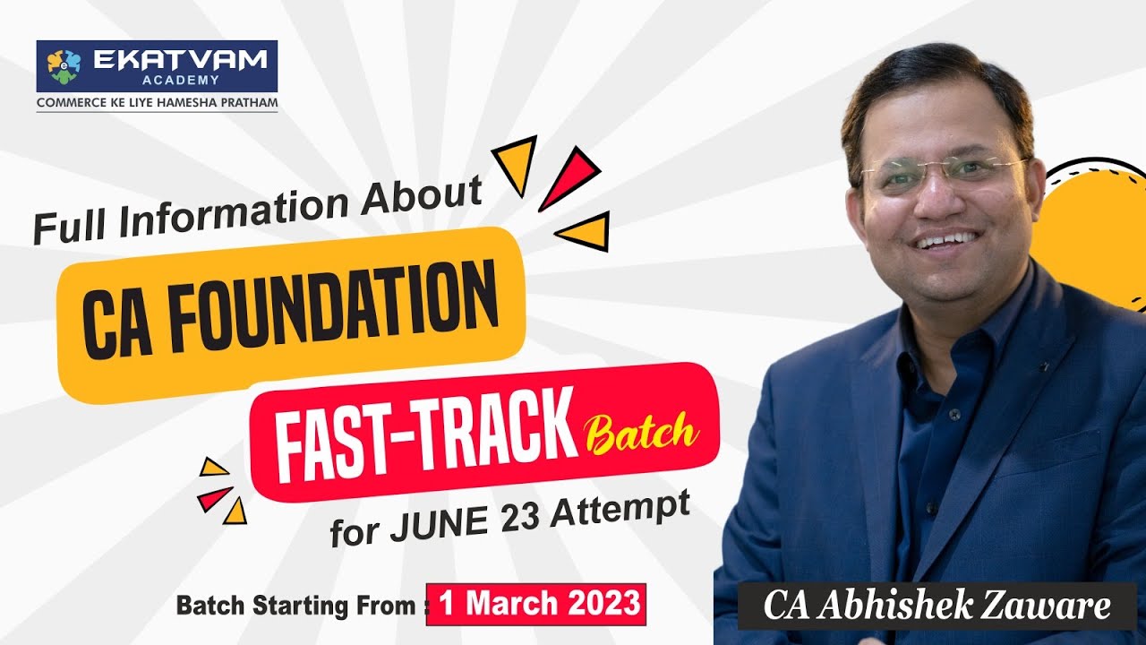 CA Foundation Revision Batch Announcement |New Batch For June 23 |CA ...