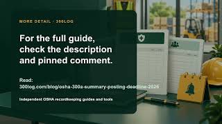 OSHA 300A Posting Deadline 2027: What to Post From February 1 to April 30