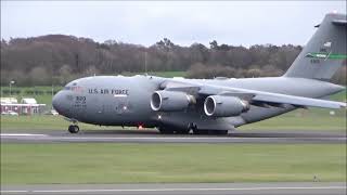 C-17s at Prestwick compilation 2021 2022