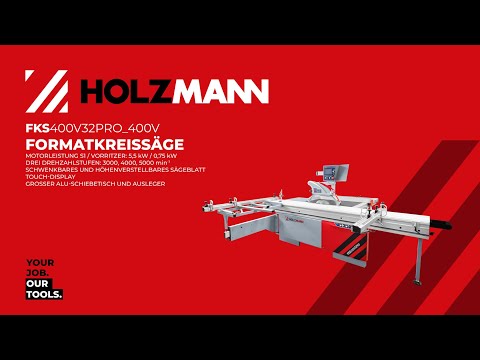 Форматно-розкрійний верстат Holzmann FKS400V32TOP_400V, видео 1