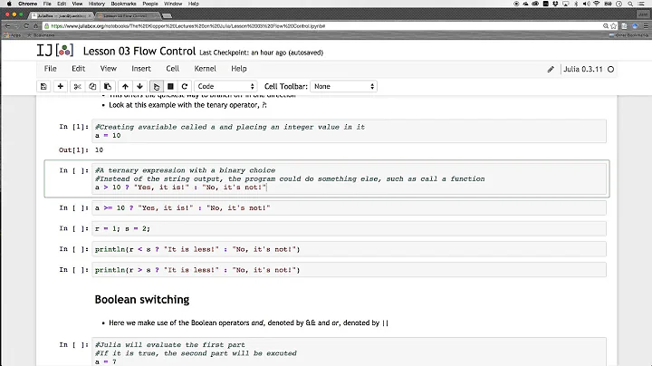 Lesson 03_01 Ternary operators