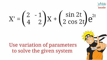 8.3.4 Use variation of parameters to solve the given system | DE