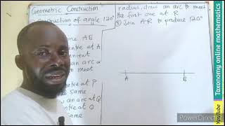 Geometric Construction: Construction of angle 120°