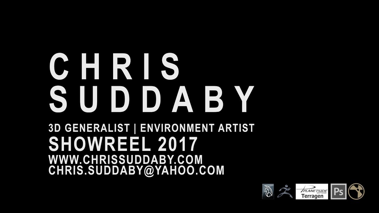 Chris Suddaby 3D Generalist | Showreel 2017