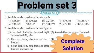 Problem set 3 Class 5th Maths | Chapter 2 Number Work | Maharashtra State board