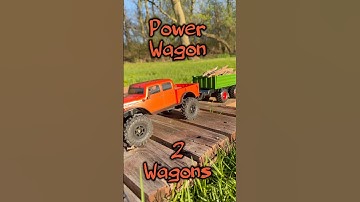 2 Wagons! Dodge Power Wagon Axial SCX24 #rc #rccar #rctruck #axial #trending #shortvideo #scx24