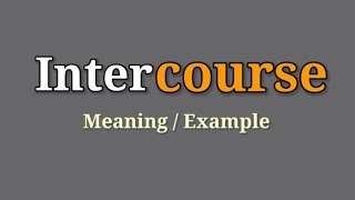 Intercourse Meaning in Urdu