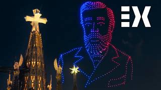 Espectáculo visual en la #SagradaFamilia con la inauguración de la torre de Jesús | #PapaLeónXIV