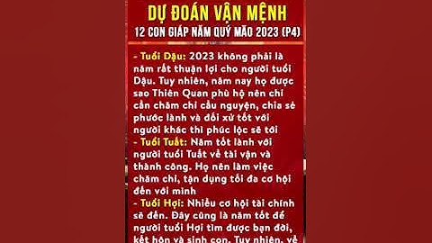 Dự đoán vận mệnh 12 con giáp năm Quý Mão 2023 (p4)     #shorts
