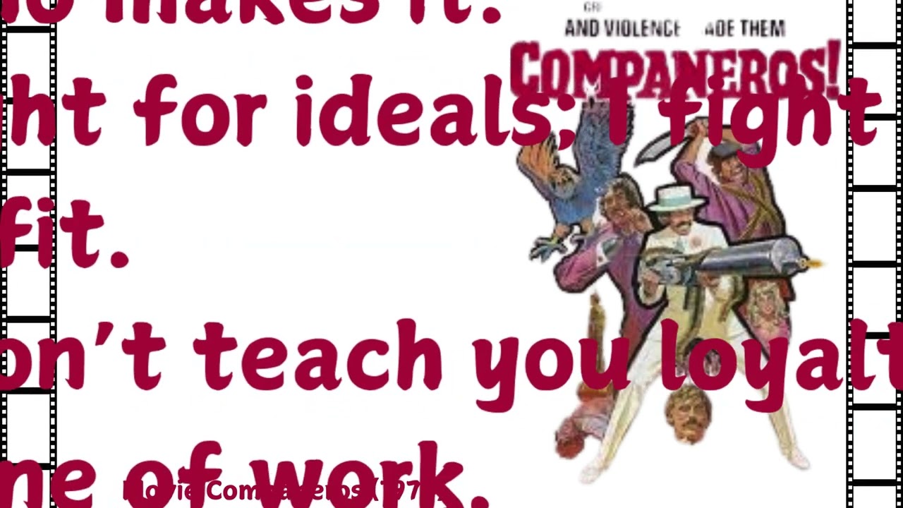 Top 30 Iconic Quotes Movie Companeros (1970)