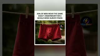 20% of men wear the same underwear for a whole week, survey finds. 😳#hygiene #men #underwear #viral