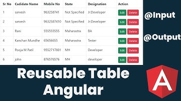 Reusable Table Component Angular 17  | Angular tutorial