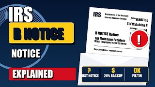 B Notices From IRS Explained: CP2100, TIN Matching, and Backup Withholding